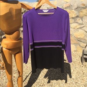Purple and Black Misook Top 3X